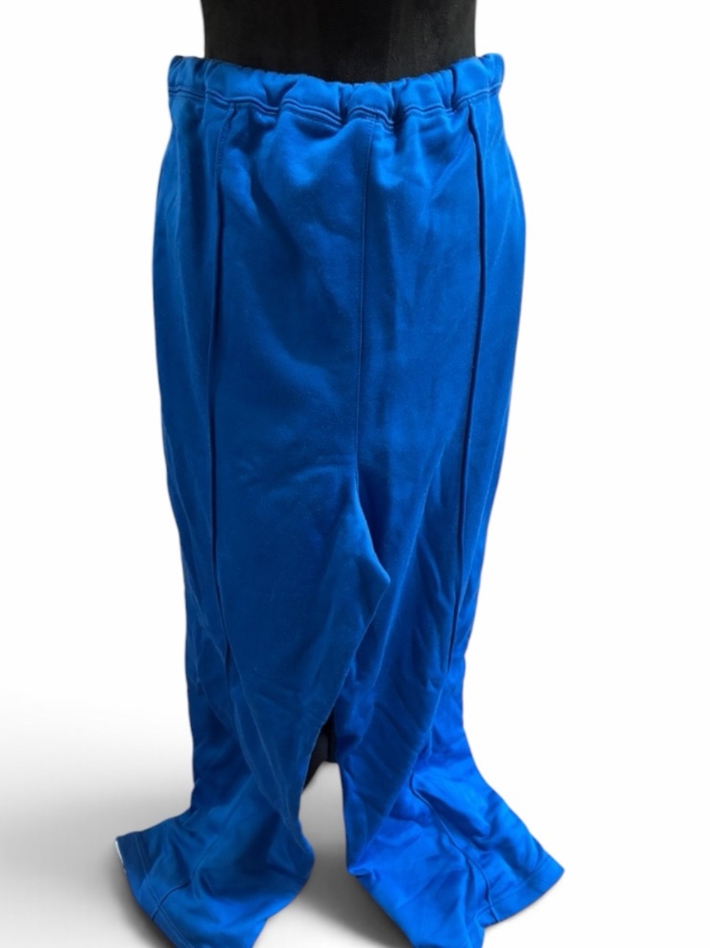 Free People Blue Side-Stripe Snap Track Pants, XL - Picture 5 of 7